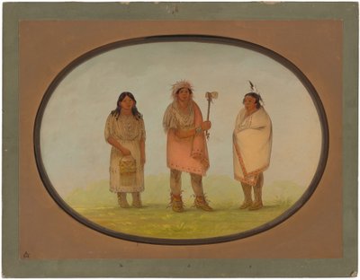 Üç Piankeshaw Kızılderilileri by George Catlin