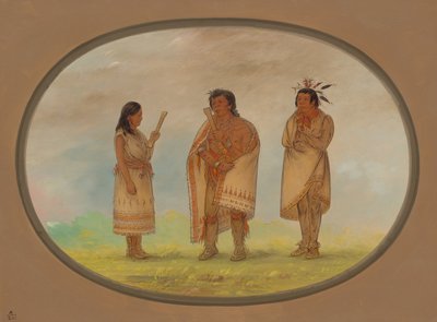 Üç Potawatomi Kızılderilisi, 18611869. by George Catlin