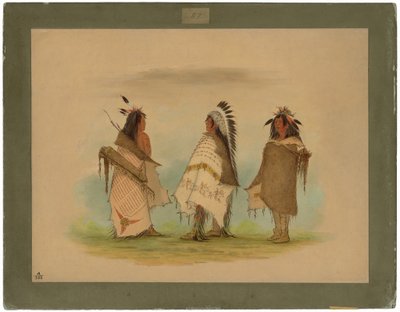 Üç Shoshonee Savaşçısı by George Catlin