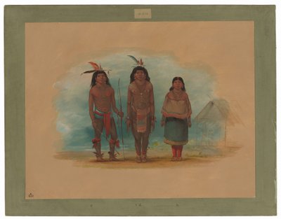 Üç Taruma Kızılderili by George Catlin