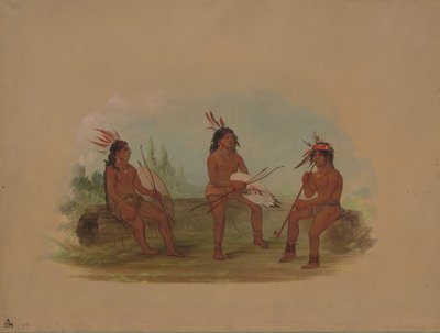 Üç Genç Chinook Adam, 18551869. by George Catlin