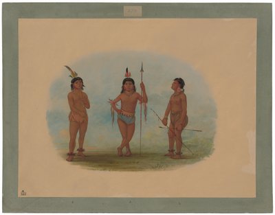 Üç Genç Tobos Adam by George Catlin