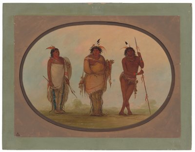Üç Yumaya Kızılderili by George Catlin