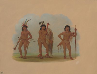 Üç Zurumati Kızılderilisi, 18541869. by George Catlin