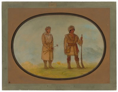 İki Cherokee Şefi by George Catlin