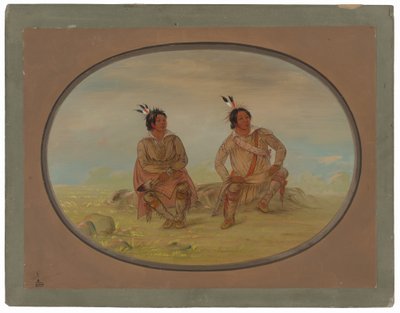 İki Choctaw Kızılderili by George Catlin