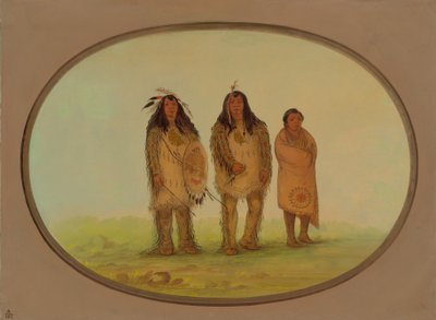 İki Nezperce Savaşçısı ve Bir Çocuk, 18551869. by George Catlin