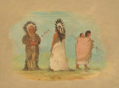 İki Ottoe Chiefs ve Bir Kadın, 18611869. by George Catlin