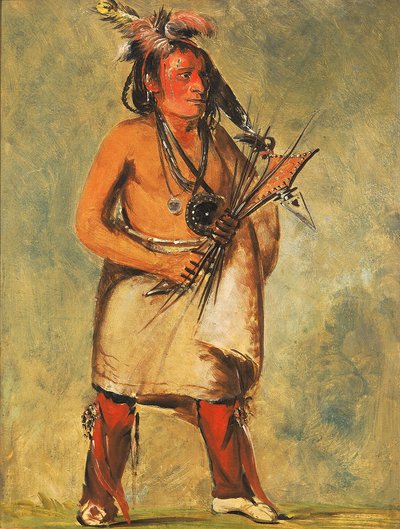 Wa-kon-chásh-kaw, Gök Gürültüsüyle Gelen by George Catlin