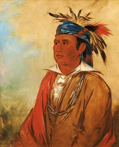 Wah-pón-jee-a, Kuğu, Bir Savaşçı, 1830. by George Catlin