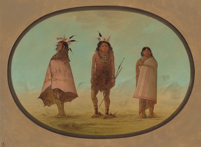 Yntah Tıp Adamı, Bir Savaşçı ve Bir Kadın, 18551869. by George Catlin