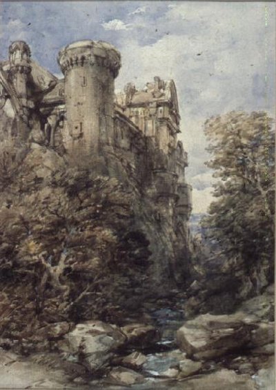 Craigmillar Kalesi (kağıt üzerinde wc) by George Cattermole