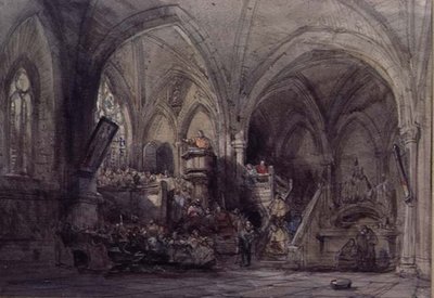 Bir Kilisenin İçi, İspanya by George Cattermole