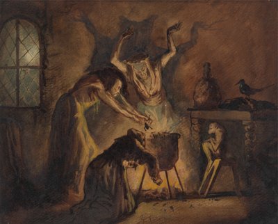 Shakespeare'in Macbeth'inden Üç Cadı Sahnesi by George Cattermole