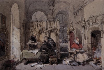 Rahipler Kütüphanesi by George Cattermole