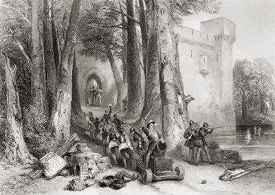 Lathom House Kuşatması, 1644, W. Topham tarafından kazınmış by George Cattermole
