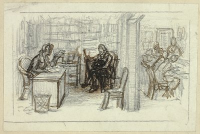 Kütüphane Görünümü by George Cattermole