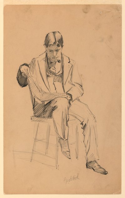 oturan adam by George Charles Aid