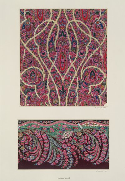 Paisley Şal Kumaş Tasarımları, c.1871 by George Charles Haite
