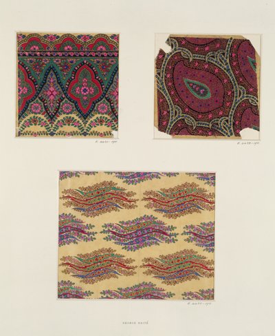 ಪೈಸ್ಲಿ ಶಾಲುಗಳಿಗೆ ಫ್ಯಾಬ್ರಿಕ್ ವಿನ್ಯಾಸಗಳು, c.1871 ಟರ್ಕ್ by George Charles Haite
