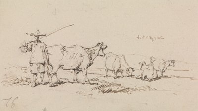 Sığırlı Bir Köylü by George Chinnery