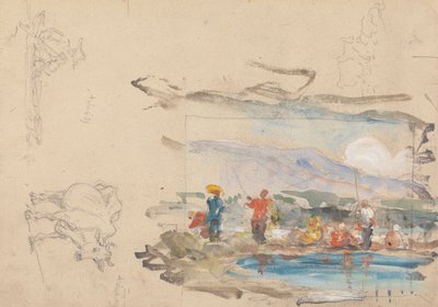 Rakamlarla Bir Havuz by George Chinnery