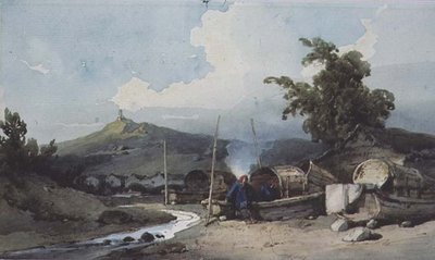 Tekne Konutları, Makao, Çin by George Chinnery