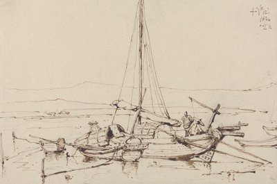 Çin Tekneleri, 1834 by George Chinnery