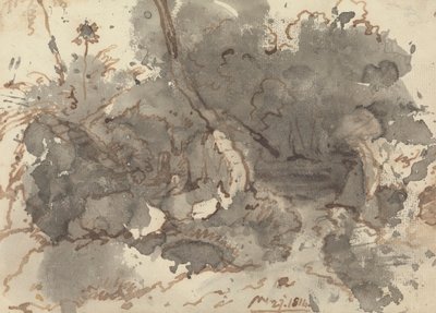 Bir Ormanda Sazdan Bina by George Chinnery