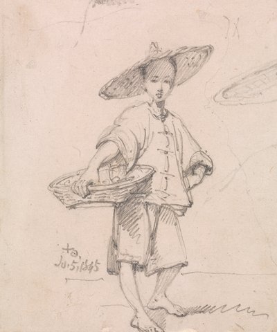 sepet ile genç kişi by George Chinnery