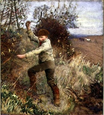 Çit Budayan Çocuk, 1890 by George Clausen