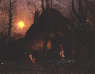 Ay Işığında Kır Evi by George Clausen