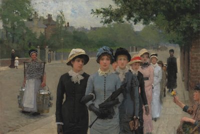 kız öğrenciler by George Clausen