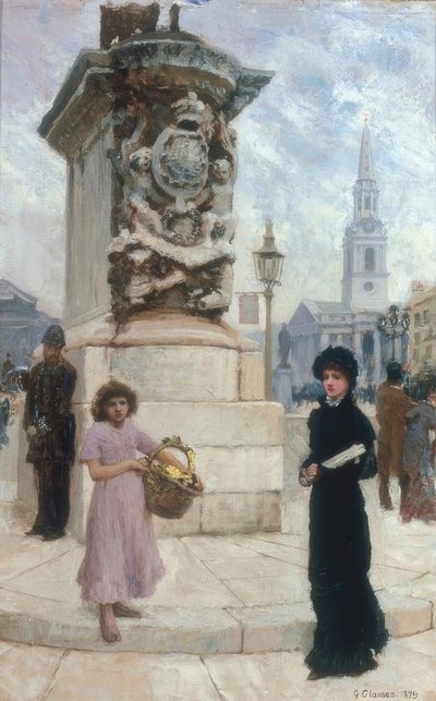 Çiçek Satıcısı, Trafalgar Meydanı by George Clausen