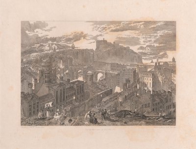 Calton Hill'den Edinburg by George Cooke