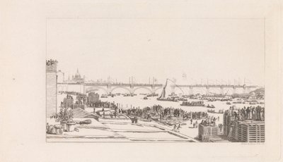 Waterloo Köprüsü'nün açılışı by George Cooke