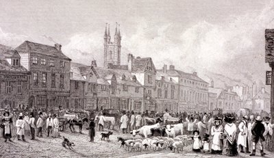 Smithfield Pazarı, Londra, c1830 by George Cooke