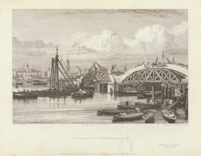 Yeni Londra Köprüsü'nün İşleri by George Cooke