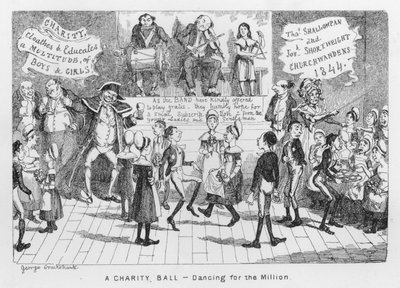 Bir Yardım Balosu, Milyonlarca Dans (gravür) by George Cruikshank