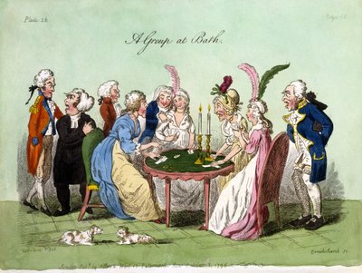 Bath'da A Grubu, 1796 (el boyaması aquatint) by George Cruikshank