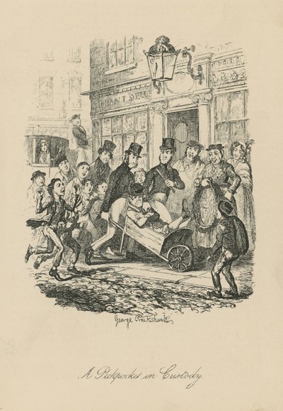 Gözaltında bir yankesici by George Cruikshank