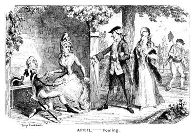 Nisan - Kandırmak, c1839. by George Cruikshank