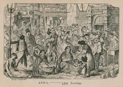 Nisan - düşük Pazar by George Cruikshank
