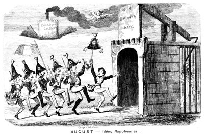 Ağustos - Idees Napoliennes, 19. yüzyıl. by George Cruikshank