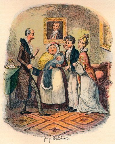 Bloomsbury Vaftiz Töreni, c1900 by George Cruikshank