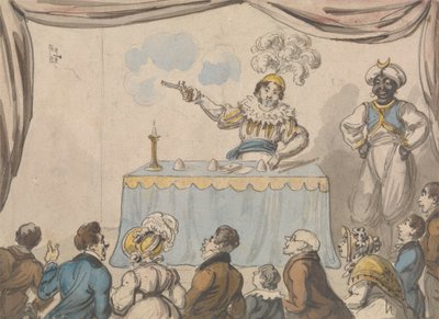 Tabancalı ve Kartlı Sihirbaz by George Cruikshank