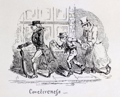 Frenolojik Çizimlerden Açgözlülük, 1826 by George Cruikshank