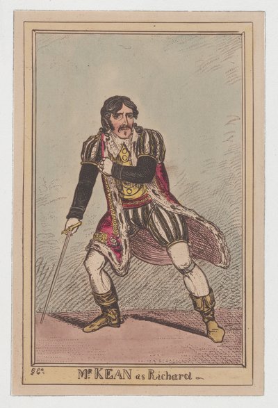 Edmund Kean Richard III olarak, yaklaşık. 1814., yaklaşık 1814. by George Cruikshank