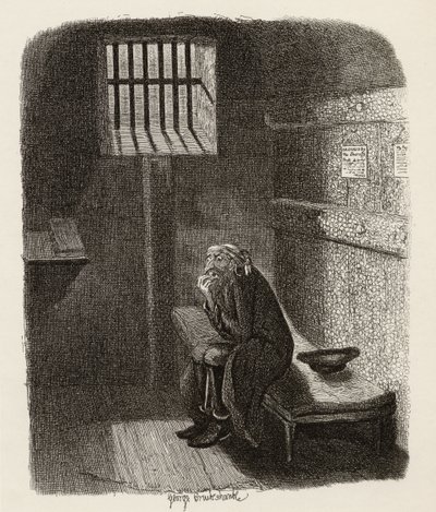 Mahkum hücrede Fagin, Charles Dickens (1812-70) tarafından yazılan 