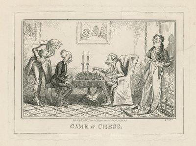 Satranç oyunu by George Cruikshank